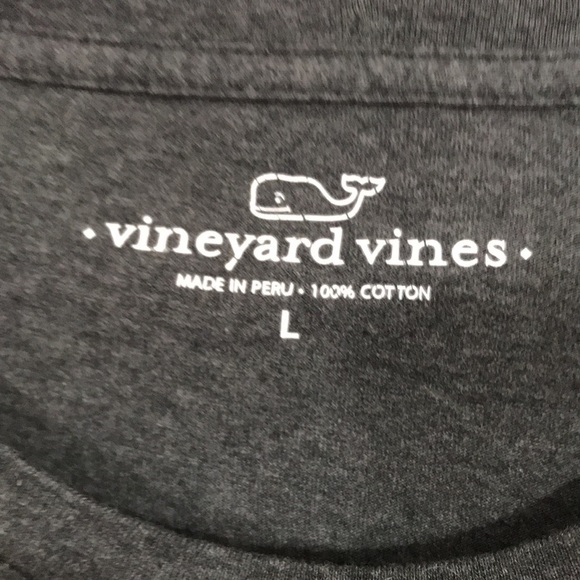 Vineyard Vines Gray Crew Neck Long Sleeve T-Shirt     size L 100% Cotton - Picture 2 of 10